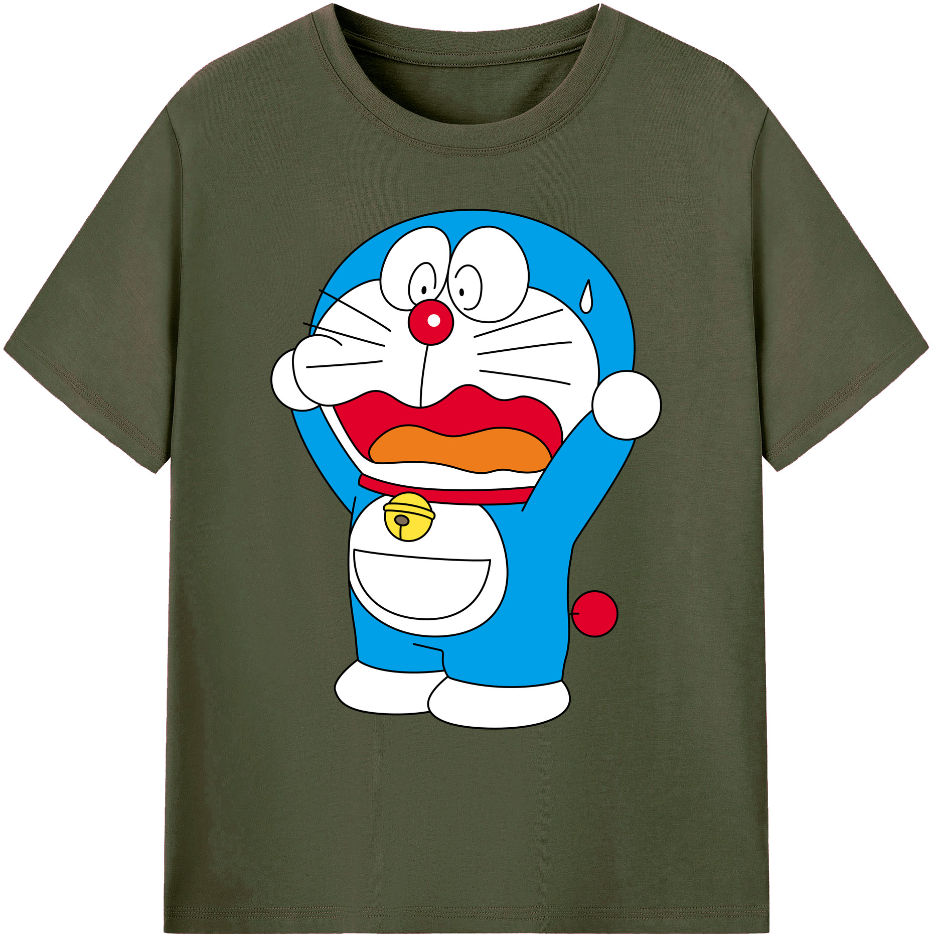 （画像用） ドラえもん Doraemon 綿100％ メンズ半袖Tシャツ｜肌触りやわらか＆通気性